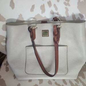 Dooney & Bourke White and Brown Tote